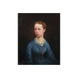 19th Cent. oil on canvas || Negentiende eeuws olieverfschilderij op doek : "Portret van een jonge