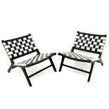 Olivier De Schrijver signed pair of "Los Angeles" design easy chairs made by Ode's Design in