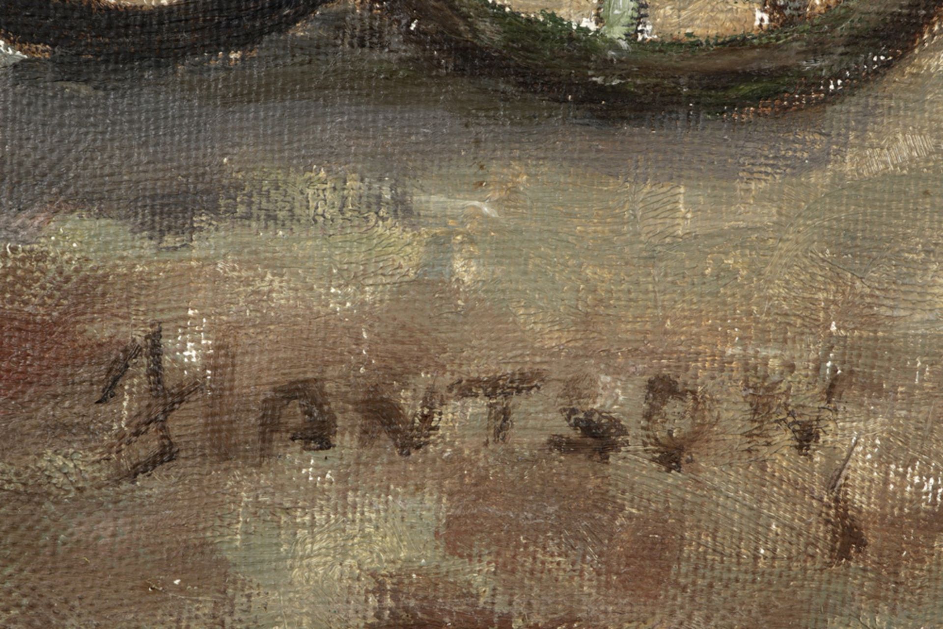 20th Cent. Belgian oil on canvas - signed Hantson || HANTSON olieverfschilderij op doek : "Gents - Bild 2 aus 4