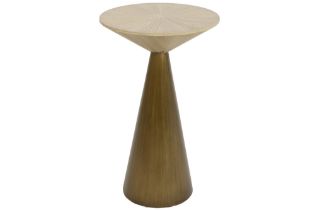 Olivier De Schrijver signed occasional "Lily" design table made by Ode's Design in solid wood ||