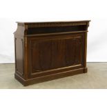 bar cabinet in mahogany with leather top || Barmeubel in acajou met 'toog' met lederen blad en