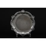 18th Cent. card's dish in Robert Makepiece I signed and marked silver || ROBERT MAKEPIECE I