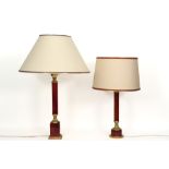 two vintage table lamps || Lot van twee vintage schemerlampen van de jaren '80 - hoogtes : 44 cm -