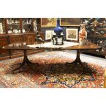 extendable English Regency style table (with two leafs) in mahogany || Mooie Engelse Regency-tafel