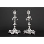 pair of 19th Cent. Swedish candlesticks in Stockholm 1852/53 marked silver || Paar negentiende