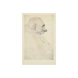 20th Cent. Belgian etching by Jules De Bruycker || DE BRUYCKER JULES (1870 - 1945) ets : "Mijnheer