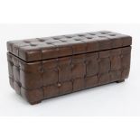 Olivier De Schrijver signed "Jack" design chest made by Ode's Design in natural brown leather with a