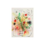 20th Cent. lithograph printed in colors with a composition by Miro - from the magazine "Derrière