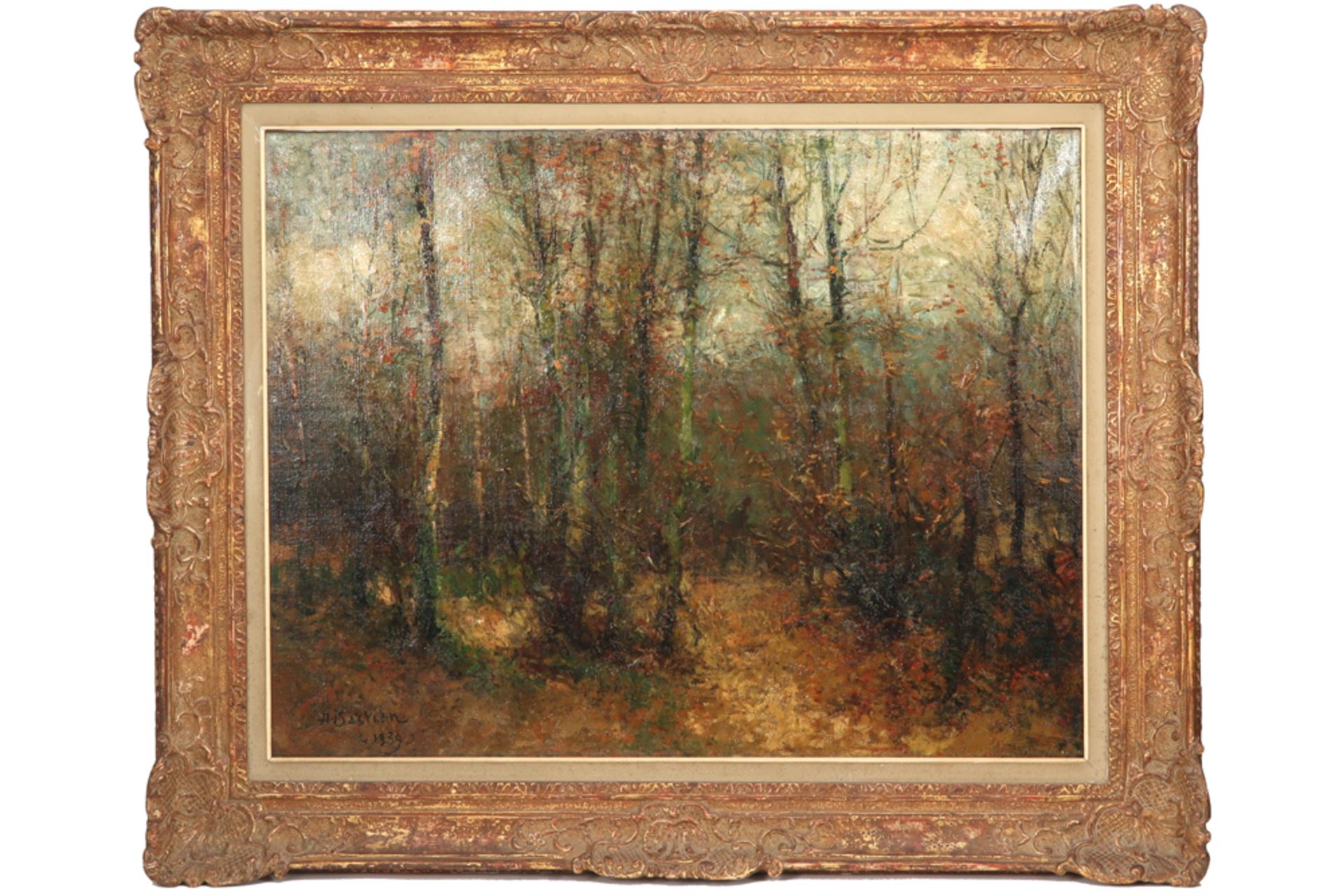 20th Cent. Belgian oil on canvas - signed Alfred Bastien and dated 1939 || BASTIEN ALFRED, THÉODORE, - Image 3 of 4