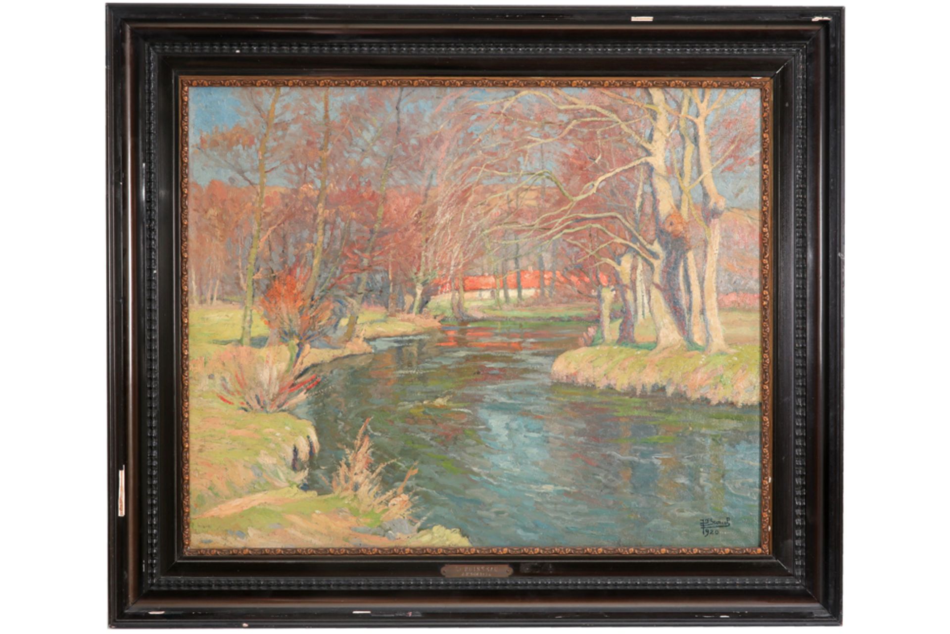 20th Cent. Belgian impressionist style oil on canvas - signed Jean-Baptiste Scoriel and dated - Image 3 of 4