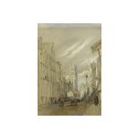 John Burgess signed aquarelle with a view of Bruges || BURGESS JOHN (1814 - 1874) (UK) aquarel : "