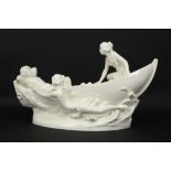 Art Nouveau sculpture in marked ceramic from Czechoslovakia || Art Nouveau-sculptuur in de vorm