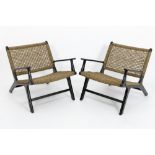Olivier De Schrijver signed pair of "Beverly Hills" design armchairs made by Ode's Design in
