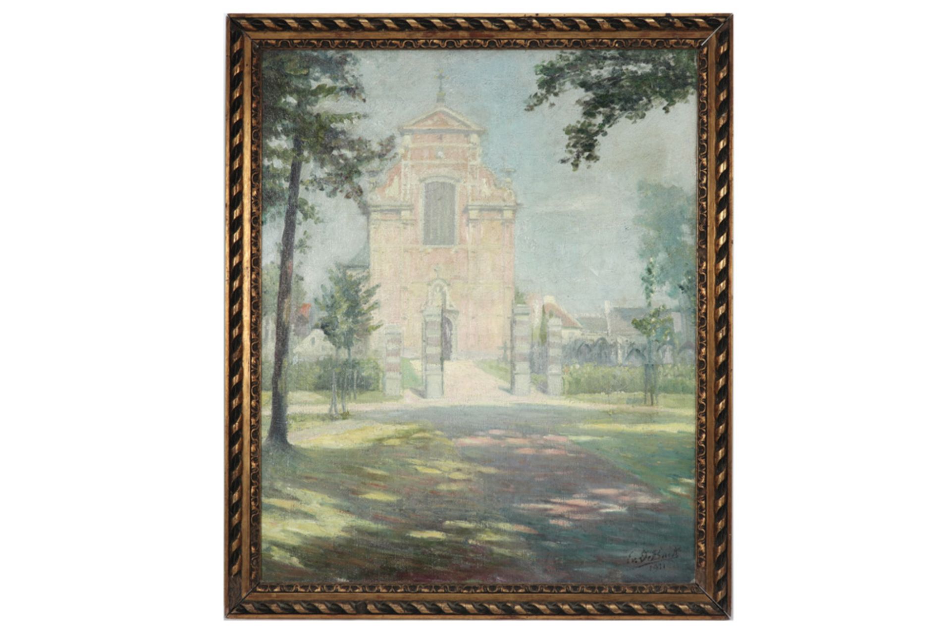 early 20th Cent. Belgian oil on canvas - signed Evariste De Buck and dated 1911 || DE BUCK EVARISTE, - Image 3 of 4