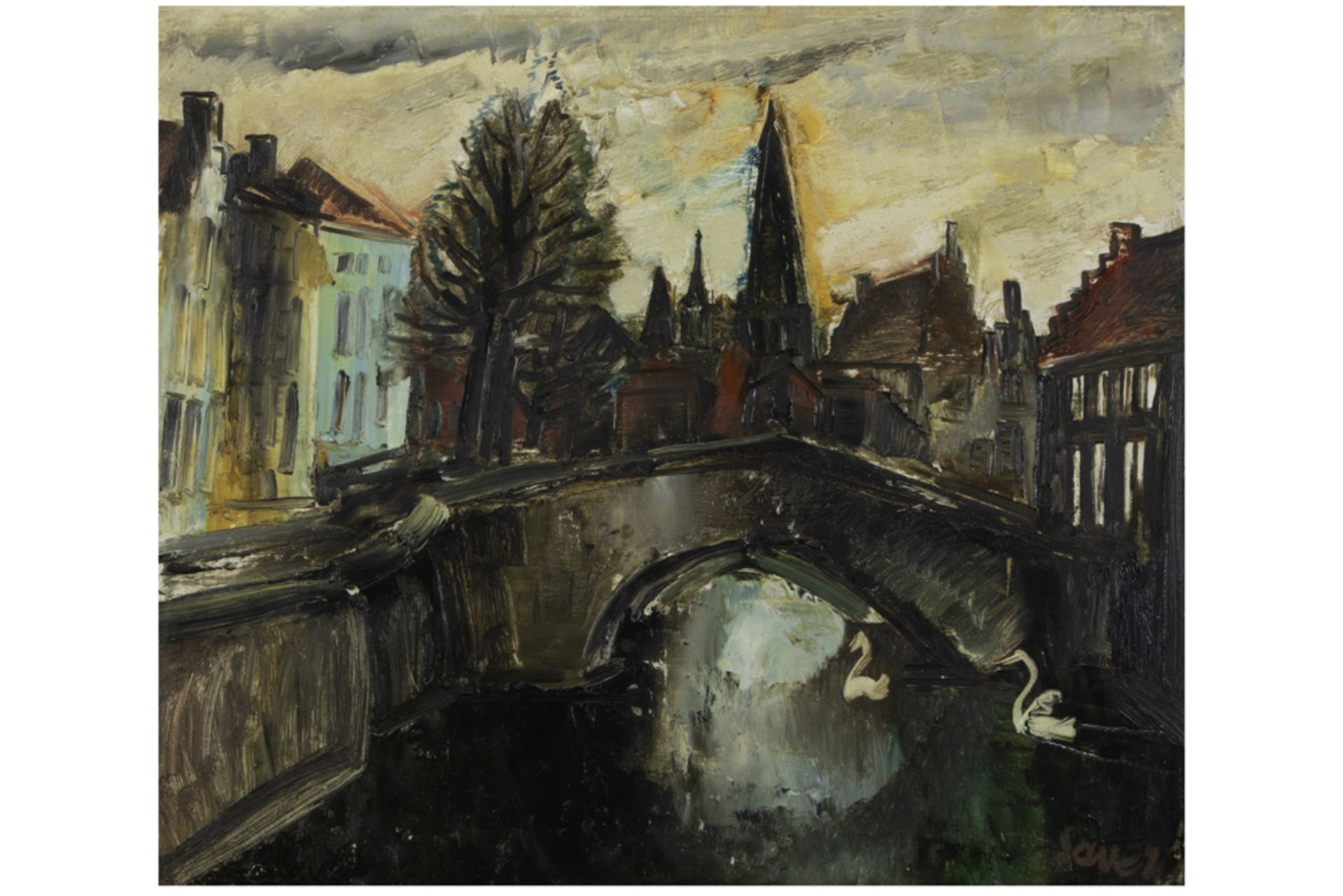 19th Cent. Belgian oil on canvas - signed Albert Saverys || SAVERYS ALBERT (1886 - 1964)