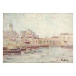 19th/20th Cent. Belgian oil on canvas with an impressionist style view of Alger - signed (