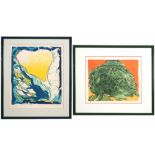 two 20th Cent. Belgian lithographs printed in colors - signed Maurice Wyckaert || WYCKAERT