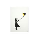 print after Banksy's "Girl with balloon" || BANKSY (° 1973) (° 1973) / NAAR print n° 66/150 : "