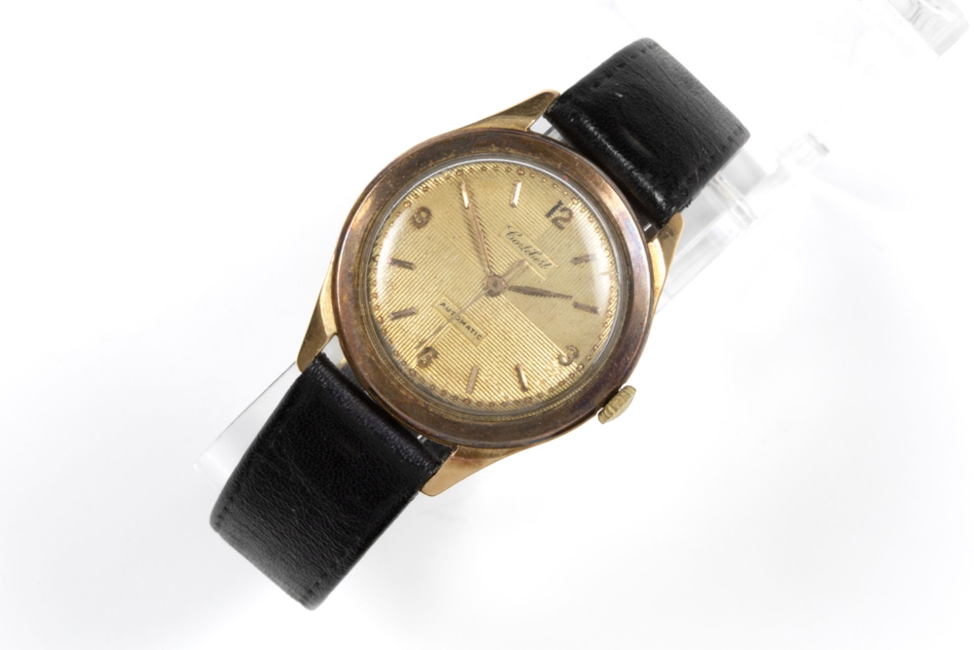 sixties' vintage automatic "Cortébert" wristwatch in yellow gold (18 carat) || CORTÉBERT sixties'
