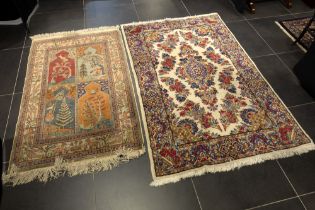 Turkish Kaysereh praying rug and a Persian Kirman || Lot (2) van een Turkse Kaysereh met bidtekening