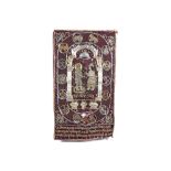 'antique' Northern Indian Gujarat "Chhoda", a temple tapestry with zardosi embroidery || INDIA /