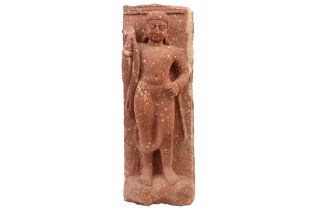 antique Indian Kushan period (ca 185BC - 220) sculpture in sandstone, which originally formed part