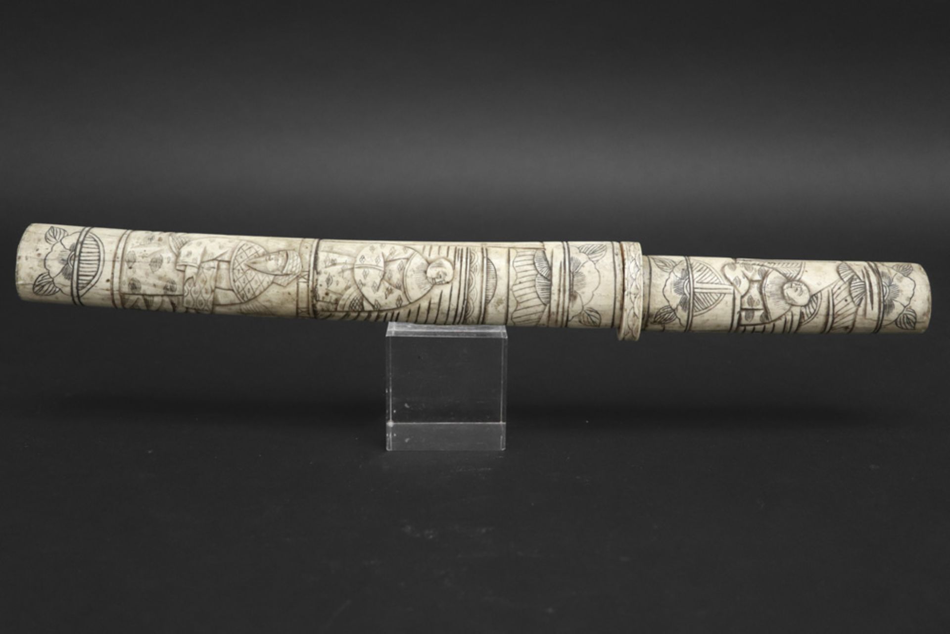 'antique' Chinese dagger with ivory grip and sheath - with EU CITES certification || 'Antieke' - Bild 2 aus 4