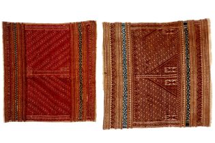 two Indonesian South Sumatra Lampung handwoven weaves (ship's cloths) || INDONESIË - ZUID-