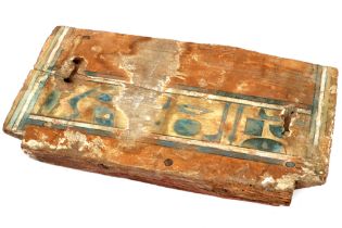 Ancien Egyptian Middle Kingdom 11th/12th Dynasty part of a sarcophagus in blue and white painted