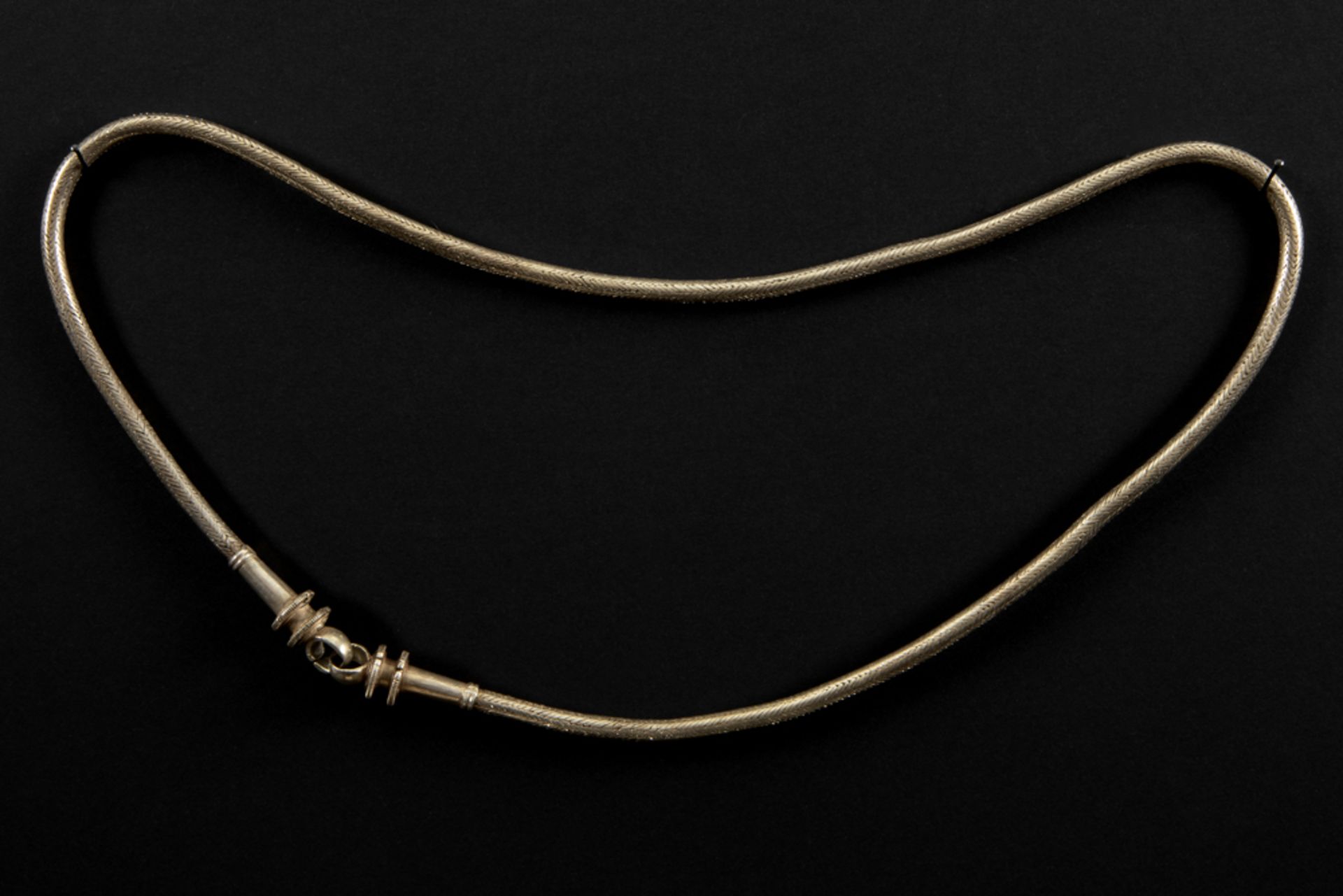 'antique' Indian silver necklace with a nice lock || 'Antiek' Indisch collier in zilver met - Bild 2 aus 2