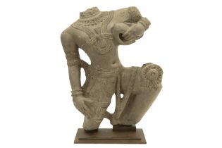 quite big 8th/9th Cent. Indian late Gupta period red sandstone "Varaha" sculpture in an