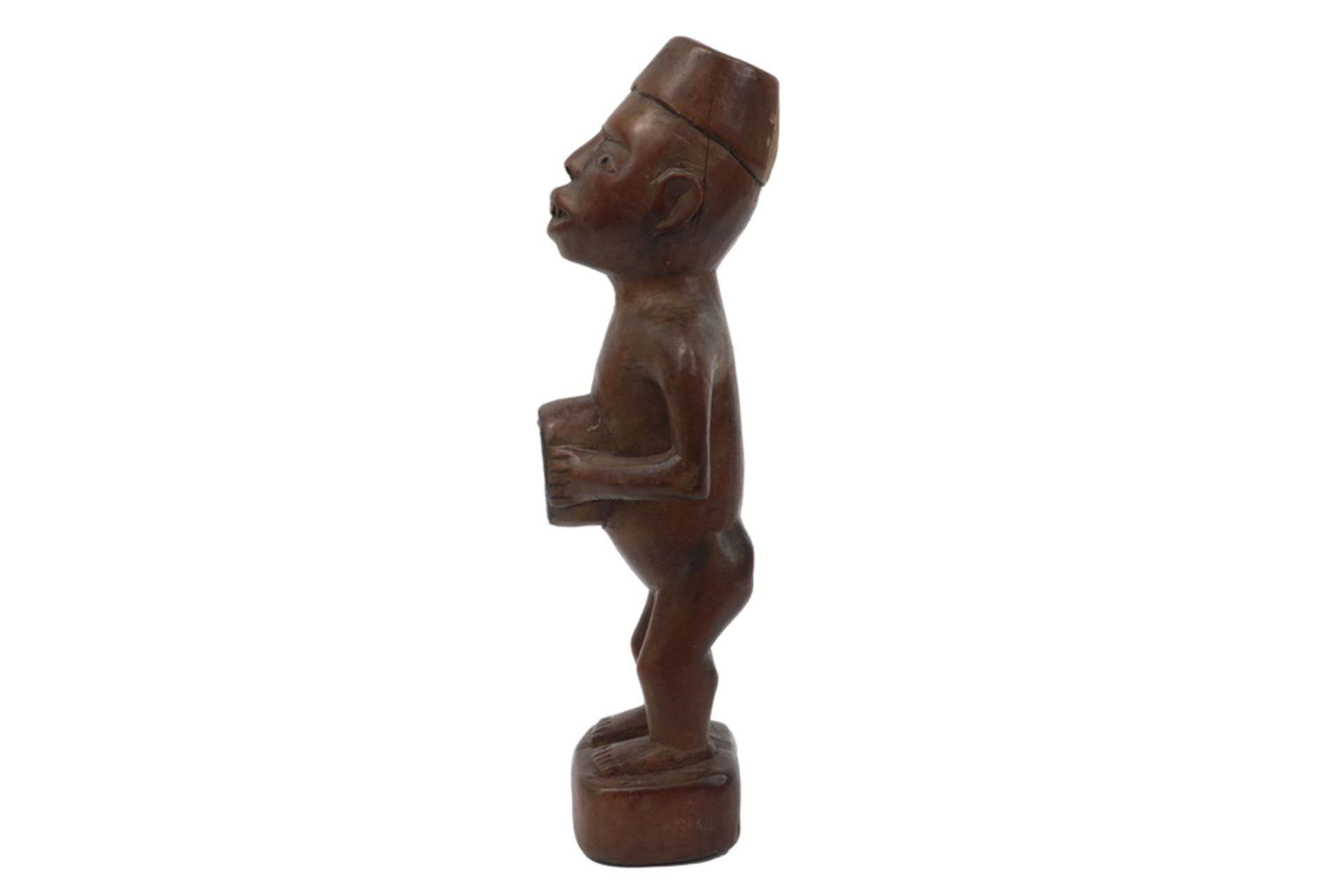 African Baule fetish sculpture in wood || Afrikaanse Baule-fetisjesculptuur in hout - hoogte : 23, - Image 3 of 4