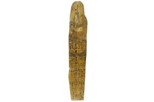 9th/10th Cent. BC Ancient Egyptian fragment (central part) of a sarcophagus lid in wood with well