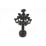 antique Nepalese ceremonial oillamp in bronze used during special festives parades - ca 1900 ||