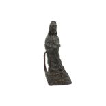 Chinese horn "Quan Yin" sculpture || Chinese sculptuur in hoorn : "Quan Yin" - hoogte : 24 cm