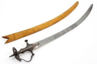 antique Indian sword with its scabbard || Antiek Indisch zwaard met schede - lengte : 90 cm