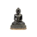 17th/18th Cent. Burmese Shan "Buddha" sculpture in lacquered papier maché - with certificate from "