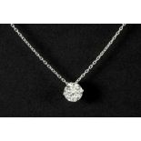 a at least 0,80 carat very high quality brilliant cut diamond set in white gold (18 carat) - on a