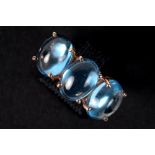 ring in pink gold (18 carat) with 9,70 carat of cabochon cut Topaz with nice color || Modieuze