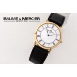 Baume & Mercier marked quartz wristwatch in yellow gold (18 carat) - with its box || BAUME & MERCIER