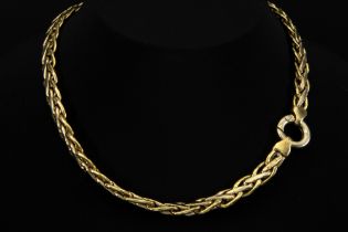 necklace in yellow gold (18 carat) || Collier met een soort rattenstaartschakel in geelgoud (18
