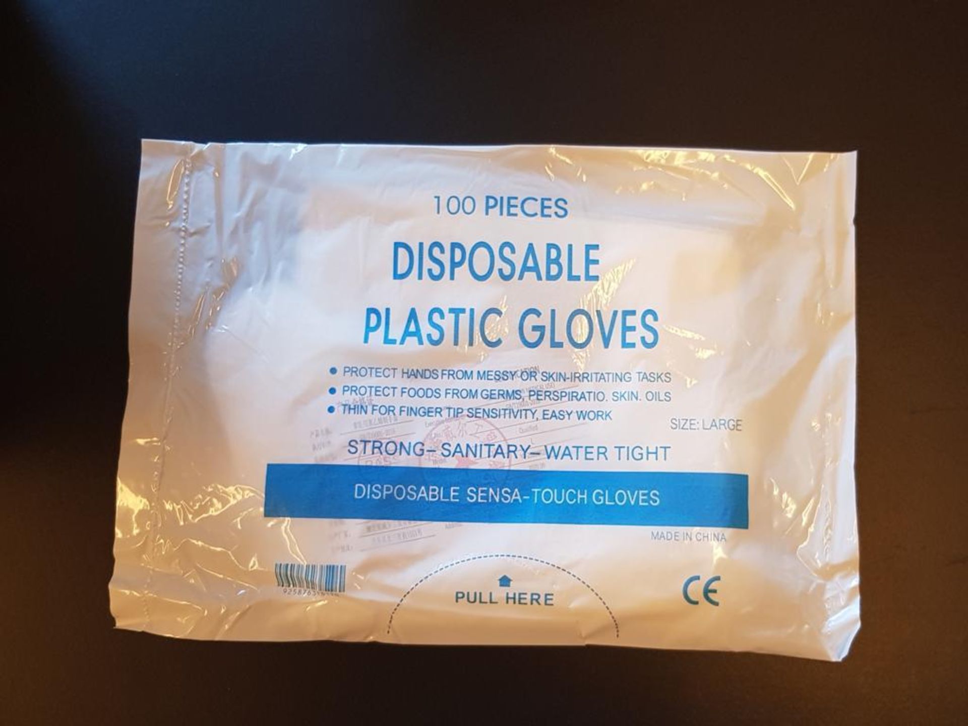 1 pallet of disposable plastic gloves - 77 boxes, 770,000 gloves
