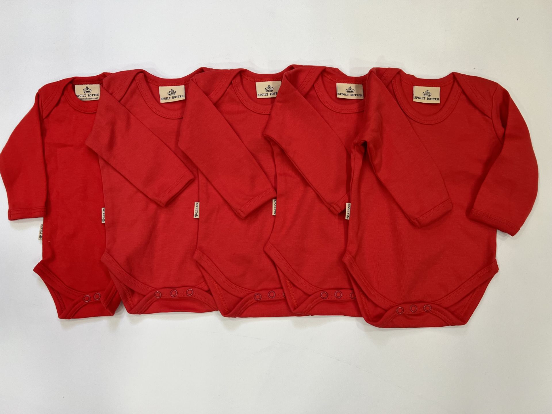 X10 100% ORGANIC COTTON RED BABYGROW / BABY BODYVEST - NEWBORN - RRP £30