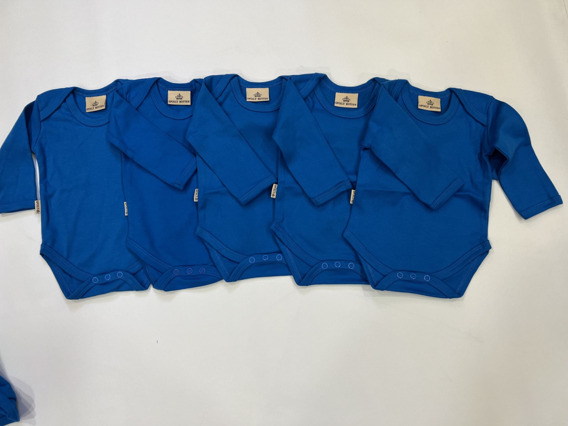 X10 100% ORGANIC COTTON BLUE BABYGROW / BABY BODYVEST - 12-18 MONTHS - RRP £30