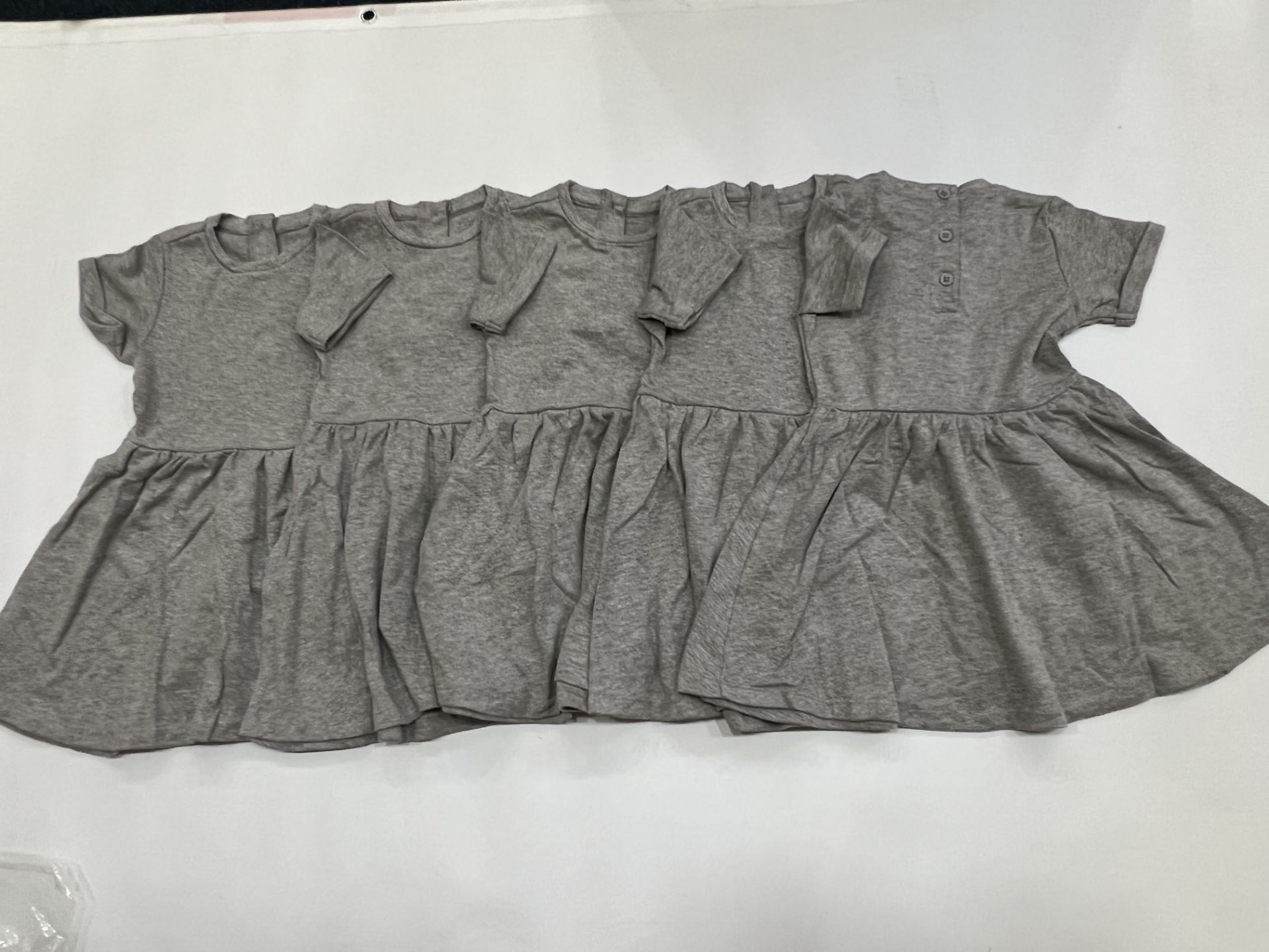 X48 GREY BABY DRESSES FOR 6-12 MONTHS COTTON/VISCOSE BLEND - RRP £240