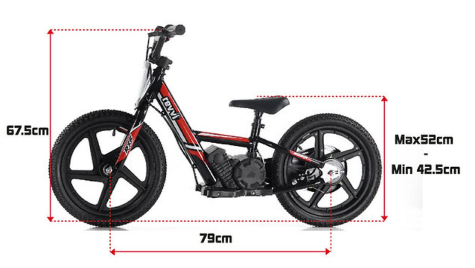 BRAND NEW Revvi 16" Electric Kids Balance Bike - Red - Image 12 of 15