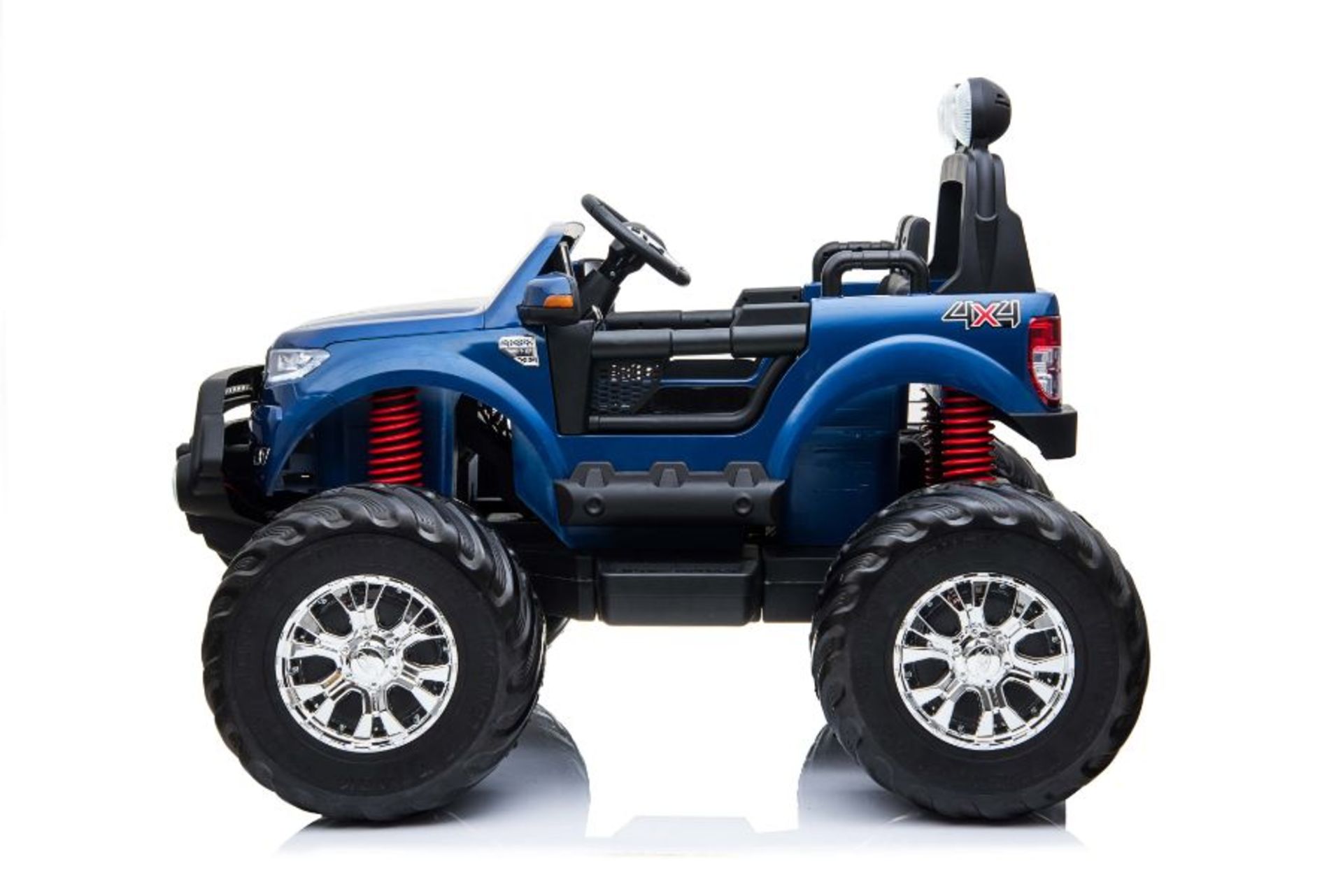 Ride On Fully Licenced Ford Ranger Monster Truck 12v with Parental Remote Control - Blue - Image 2 of 8