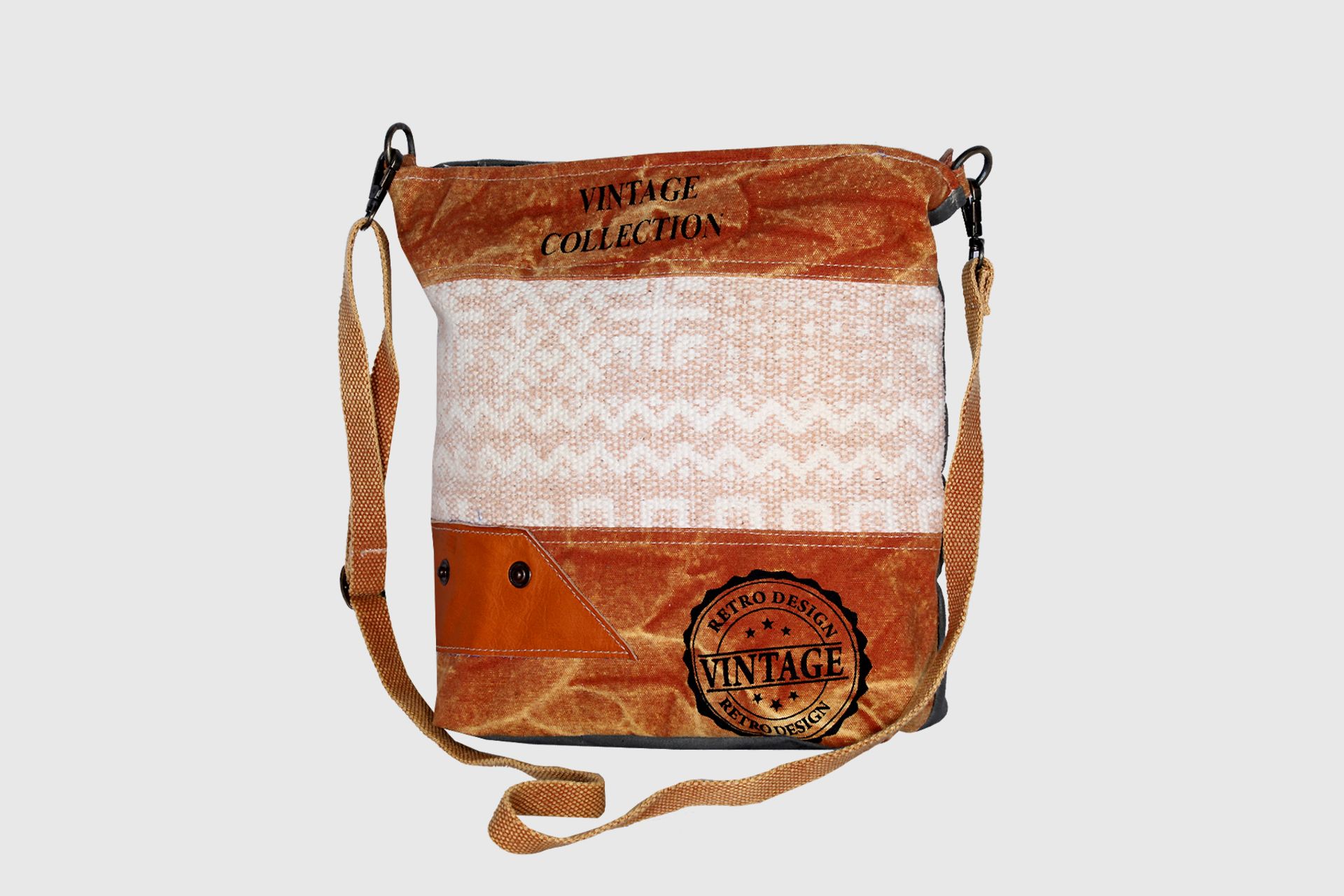 10 X HDB00716 - COTTON DHURRI LEATHER HAND BAGS AND TOTE BAGS - Image 3 of 3