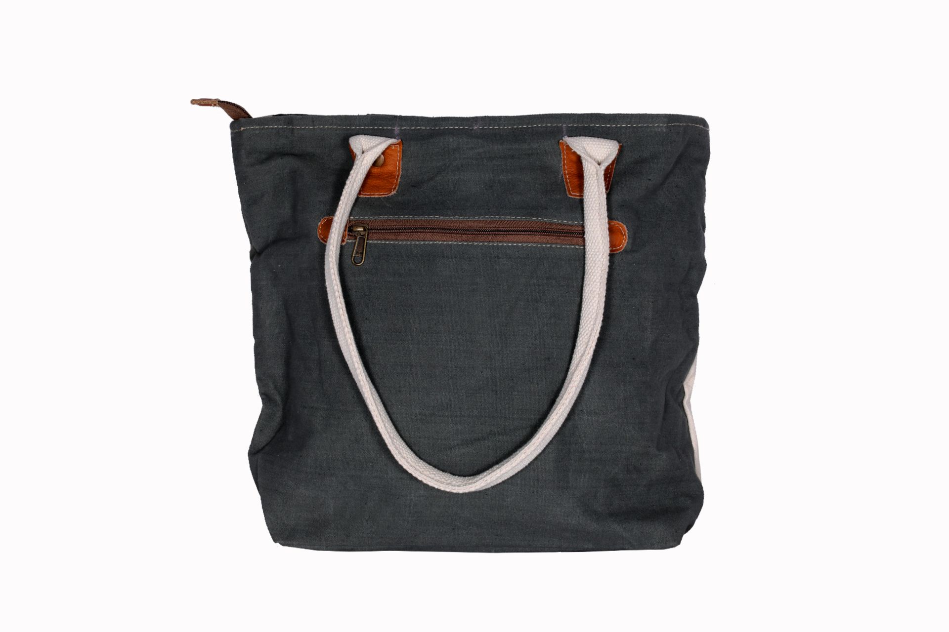 10 X HDB00720 - COTTON DHURRI LEATHER HAND BAGS AND TOTE BAGS - Image 3 of 4