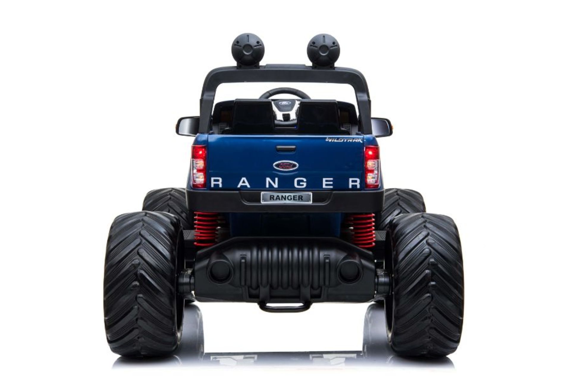Ride On Fully Licenced Ford Ranger Monster Truck 12v with Parental Remote Control - Blue - Image 7 of 8